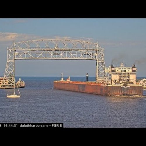 Duluth Harbor Live: Aerial Lift Bridge & Shipping Cam