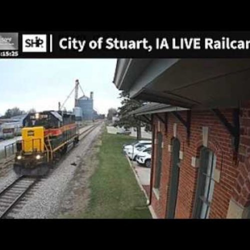 Historic Stuart Depot & Railway Tracks Live View