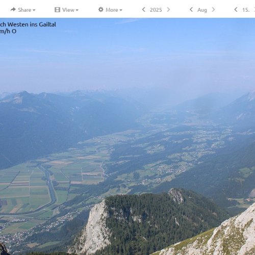 Dobratsch Villacher Alpe Live Webcam: Gailtal Valley Views