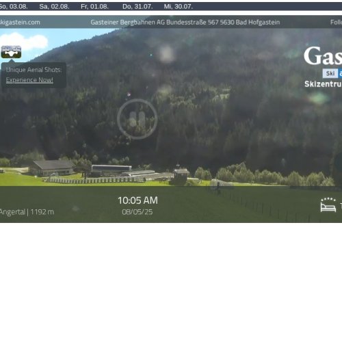 Skizentrum Angertal Live Webcam: Bad Hofgastein Mountain Views
