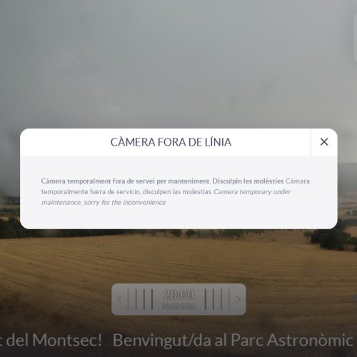 Parc Astronòmic del Montsec Live Camera: Àger, Spain