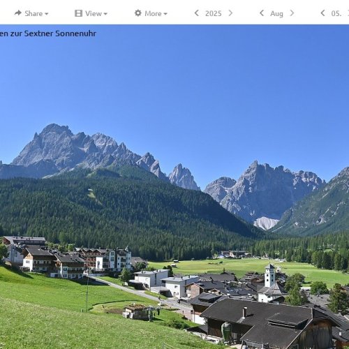 Sexten Dolomites Live Webcam: Berghotel View