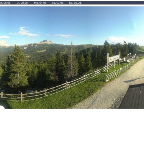 Piz Sorega Live Webcam: San Cassiano Dolomites Panorama