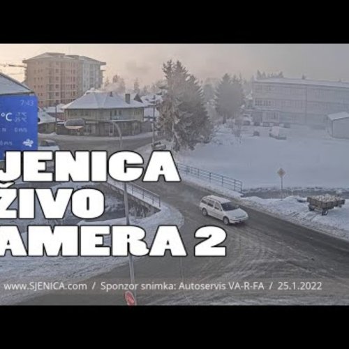 Sjenica Live Webcam: Transit Road & High School View