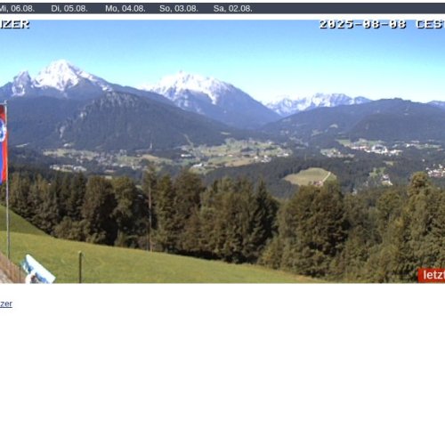 Alpengasthof Hochlenzer Live Webcam: Berchtesgaden Mountain Views