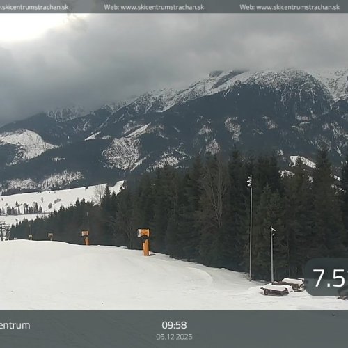 Ždiar Strachan Ski Centrum Live Webcam: Belianske Tatras Views