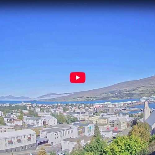 Rósenborg Akureyri Live Webcam: Fjord & City Views