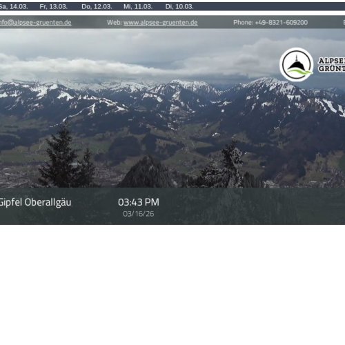 Grünten Gipfel Live Webcam: Panoramic Views of Allgäu Alps