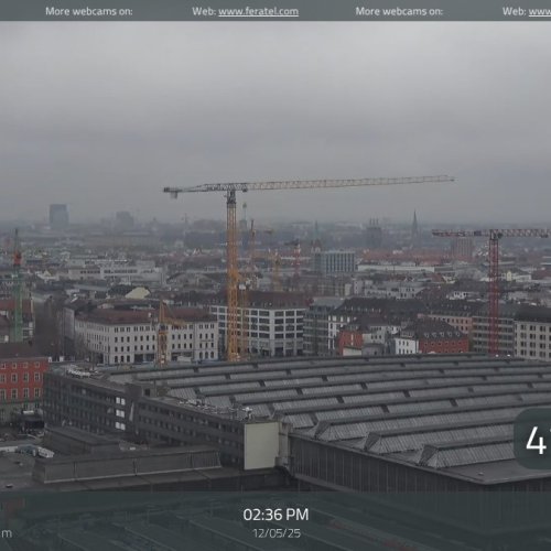 Live Webcam Munich Hauptbahnhof: Panoramic City Views