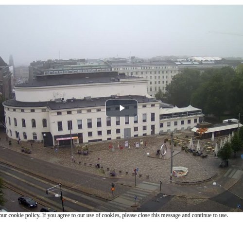 Erottaja Square Live Cam: Helsinki City Center View