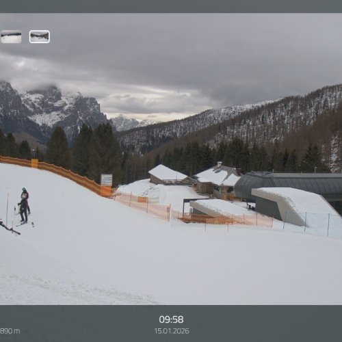 Live Webcam: San Martino di Castrozza Ski Slopes & Dolomites