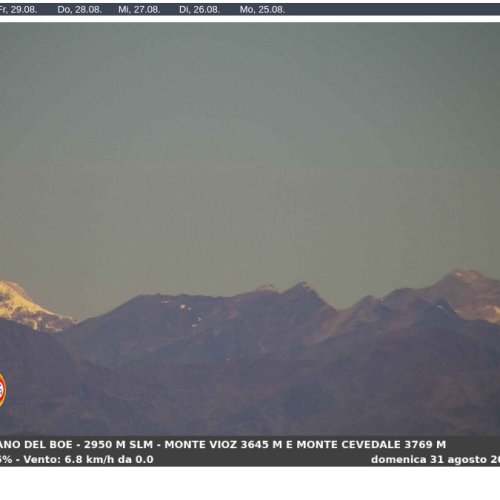 Sass Pordoi Webcam: Live Dolomites Views from Altopiano del Boe, Canazei