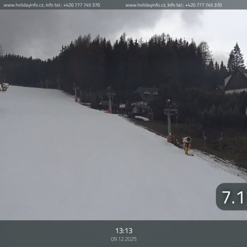 Live Webcam: Kopřivná Ski Resort, Malá Morávka, Czechia