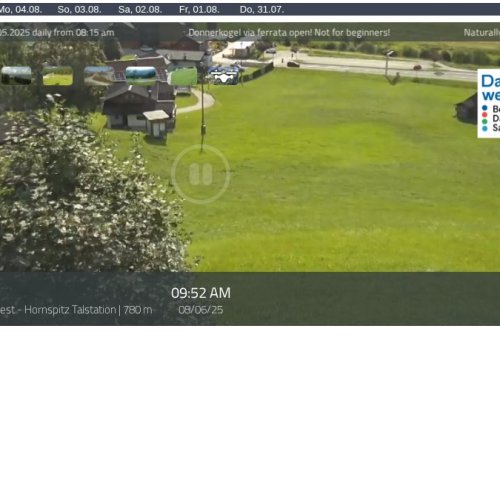 Hornspitz Talstation Live Webcam: Gosau Valley Views