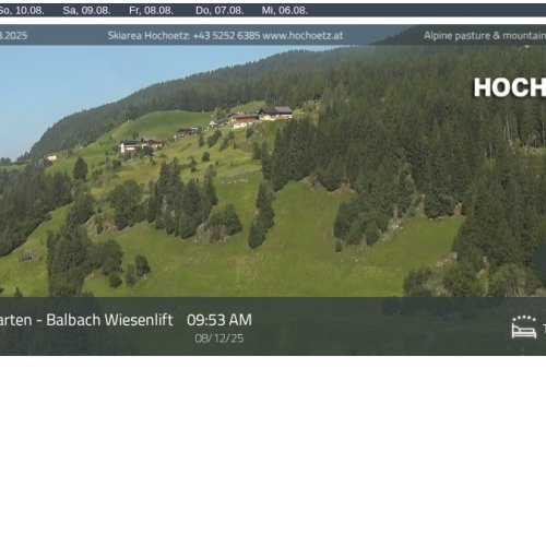 Balbach Wiesenlift Oetz Live Cam: Alpine Views & Mountain Life