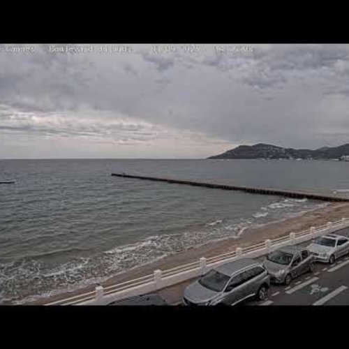Cannes Waterfront Live Cam: Boulevard du Midi Beach View
