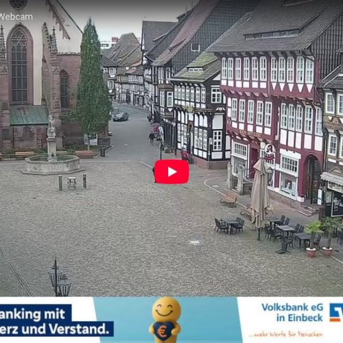 Einbeck Market Square Live Webcam: Historic German Town View
