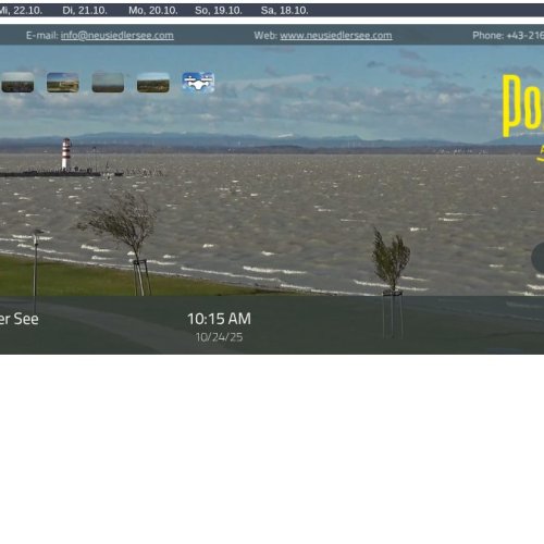 Podersdorf Nordstrand Live Webcam: Lake Neusiedl Views, Austria
