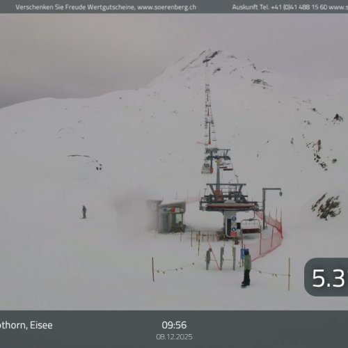 Sörenberg Rothorn Eisee Live Webcam: Swiss Alps Ski & Mountain View