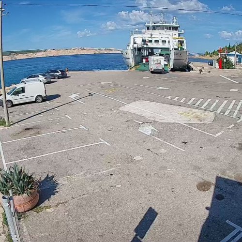Prizna Ferry Port Live View: Pag Island Gateway, Croatia