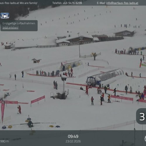 Serfaus Kinderschneealm Live Webcam: Austrian Alps Ski Fun