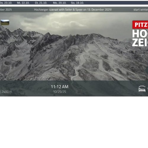 Jerzens Hochzeiger Live Webcam: Pitztal Alpine Views at 2396m