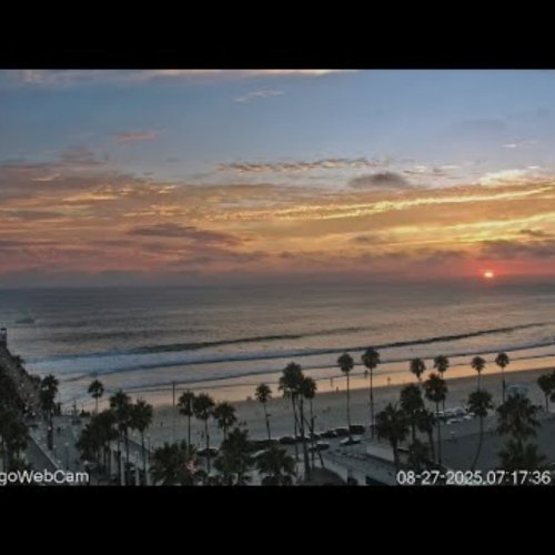 Oceanside Pier & Beach Live Webcam: Sunset Views