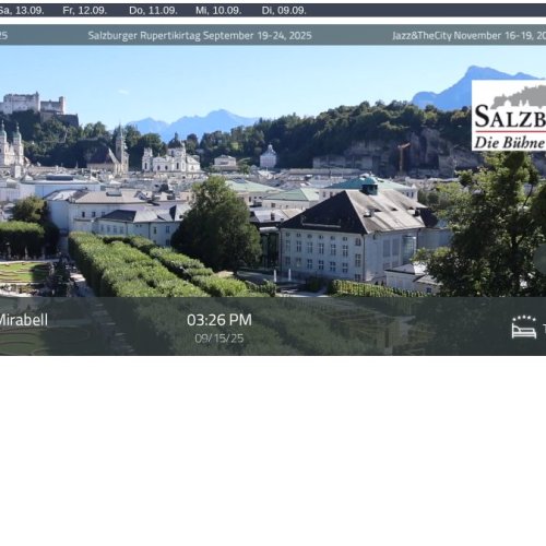 Schloss Mirabell Webcam: Live Views of Salzburg's Historic Gardens