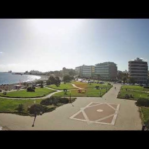 Enydreiou Square Live: Rhodes Cityscape & Coastal Views