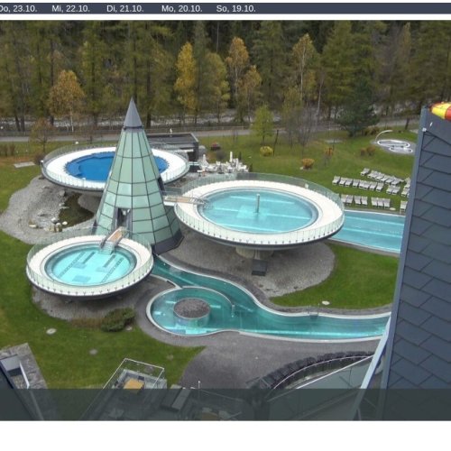 Aqua Dome Längenfeld Live Webcam: Alpine Thermal Spa Views