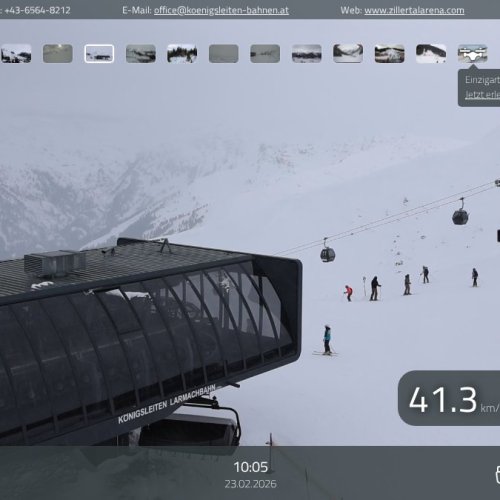 Königsleiten, Wald im Pinzgau Live Webcam: Zillertal Arena Skiing in HD