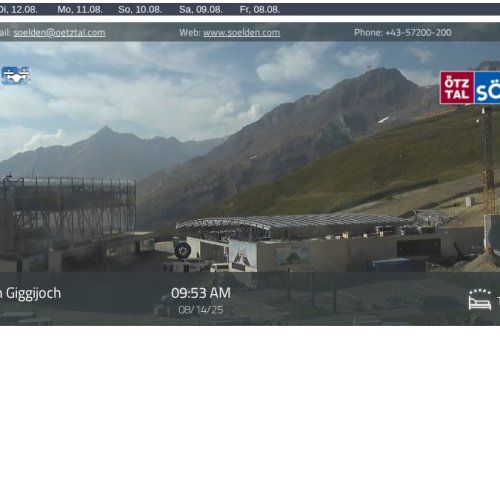 Giggijoch Live Webcam: Sölden's Alpine Panorama