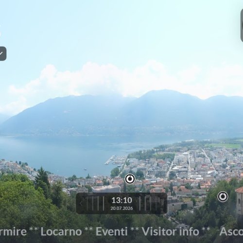 Locarno Panorama: Lake Maggiore & Madonna del Sasso Live Webcam