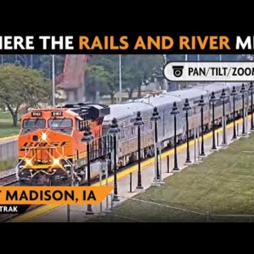Fort Madison, Iowa: Live Train & River Cam