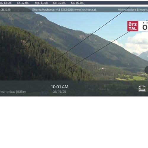 Live Webcam Oetz: Kids Park, Swimming Pool & Alpine Views