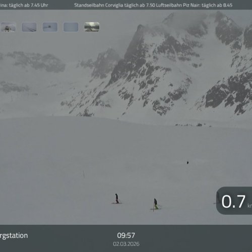 Live Webcam Celerina: Trais Fluors Mountain Station HD View