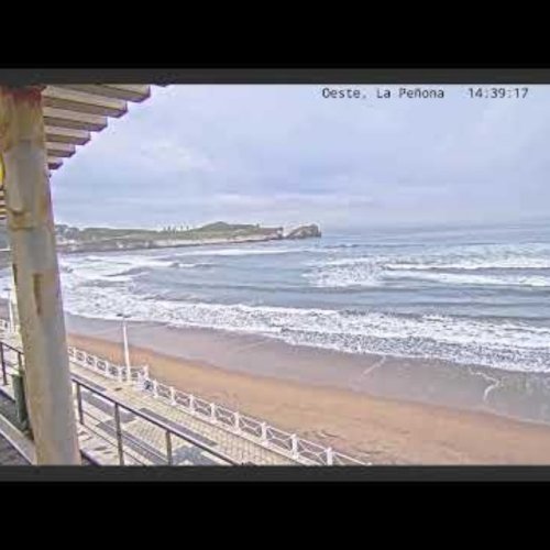 Live Salinas Beach & La Peñona Webcam, Asturias, Spain
