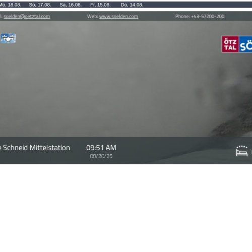 Sölden Schwarze Schneid Mittelstation Live Webcam