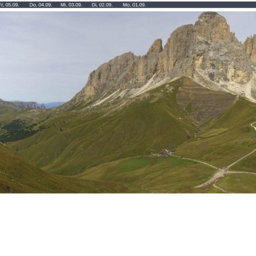 Campitello di Fassa - Col Rodella Live Webcam: Panoramic Dolomites Views