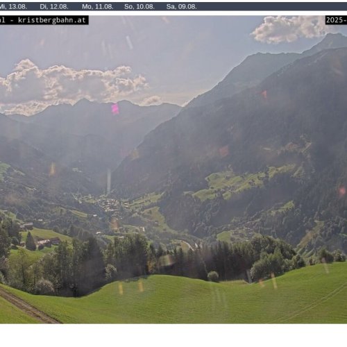 Silbertal Valley Live Webcam: Innerberg Kristberg Mountain View