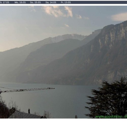 Walensee Live Webcam: Murg to Weesen Panorama