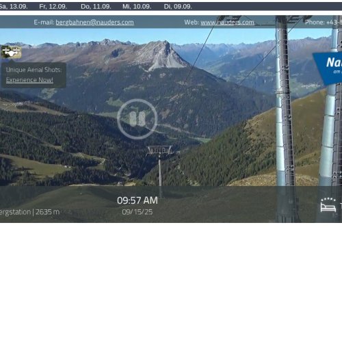 Live Webcam: Tscheyeck Bergstation, Nauders – Austrian Alps at 2635m