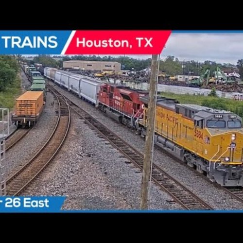 Live Houston Rail Cam: Tower 26 East Train Action