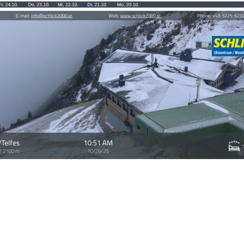 Live Webcam: Krinnenkopf at 2100m, Fulpmes / Stubai Valley, Austria