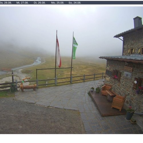 Amberger Hütte Live Webcam: Alpine Views from Längenfeld, Austria