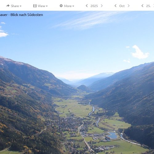 Obervellach Webcam: Live Views of Mölltal Valley & Hohe Tauern Alps
