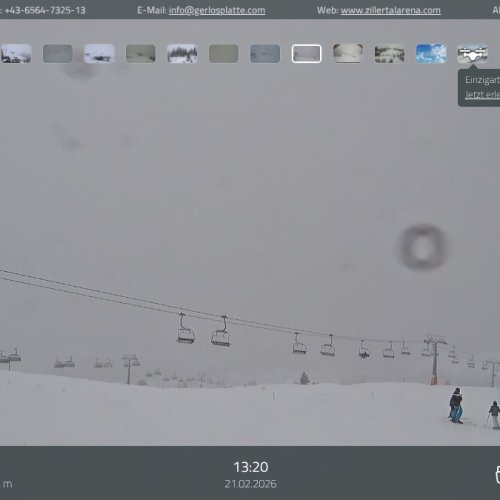 Krimml Berggeistalm Live Webcam: Zillertal Arena Ski View