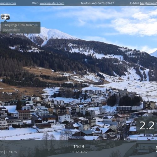 Live Webcam Nauders: Mutzkopflift Talstation in the Austrian Alps