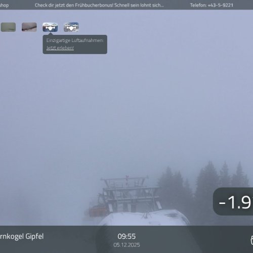 Live Webcam: Gernkogel Summit in Alpendorf, St. Johann im Pongau
