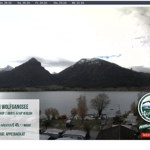 Live Webcam: Seecamping Appesbach & Wolfgangsee in St. Wolfgang, Austria